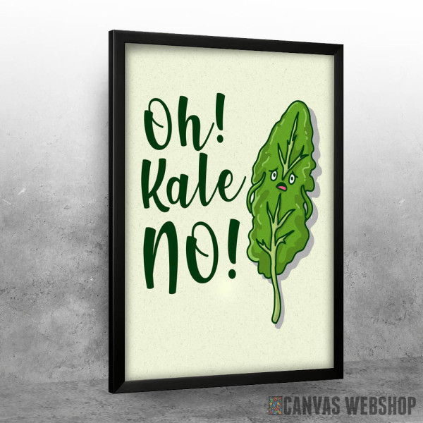 Funny Kale - uramljen poster